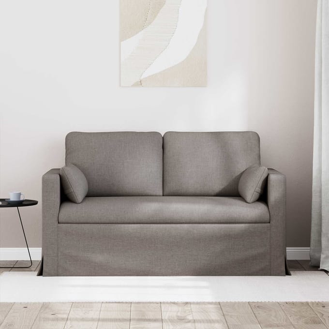 vidaXL - Bank - Taupe - 139 - x - 78 - x - 80 - cm - Stof