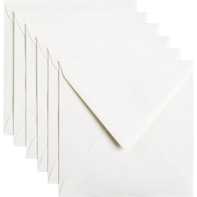 Envelop Papicolor 140x140mm hagelwit pak à 6 stuks