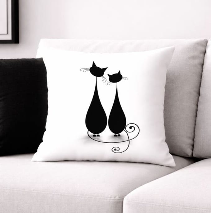 Whisker Whimsy Collection Kussenhoes - 45x45 cm