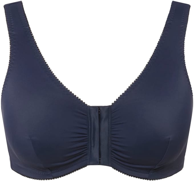 Ulla Popken - Dames - Bustier borstvoedingsbeha voorsluiting - Nachtblauw - Maat 85D