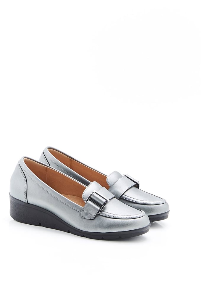 Damart - Amortyl sleehak mocassins - Dames - Zilverkleur - 36