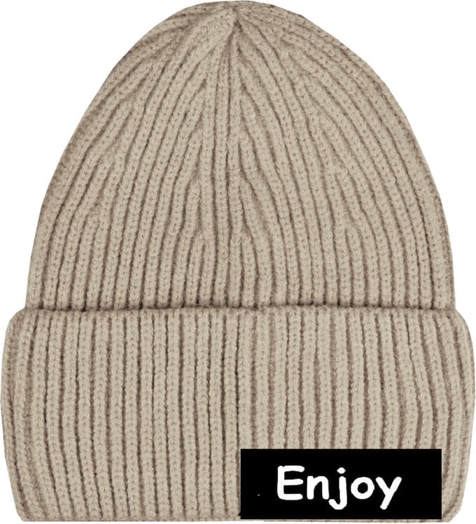 Muts- beige /taupe- gebreid -