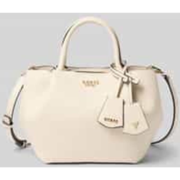GUESS handtas schoudertas Amorette Girlfriend Satchel Cream White crème