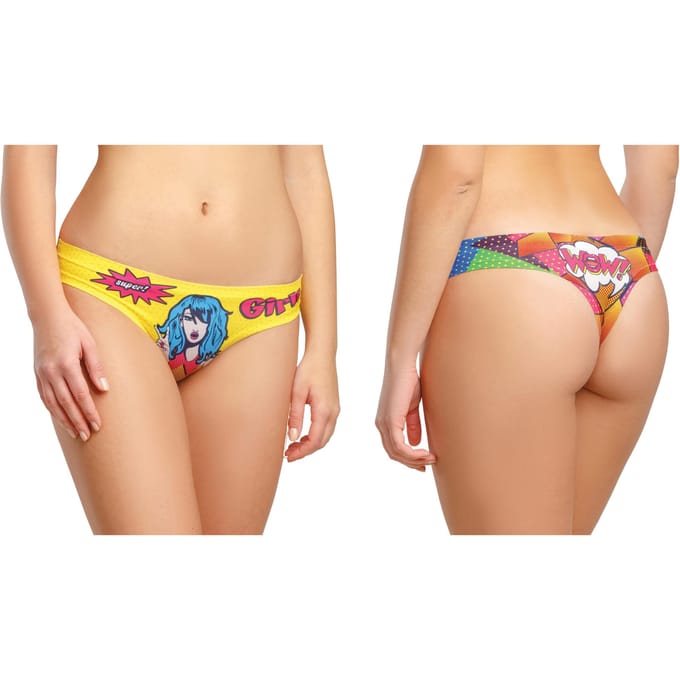 M Memème String -S- COMIC FANS YELLOW Multicolours