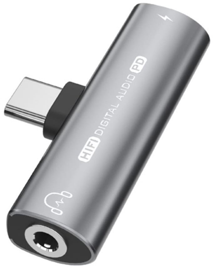 USB-C naar 3,5 mm adapter voor hoofdtelefoon en oplader