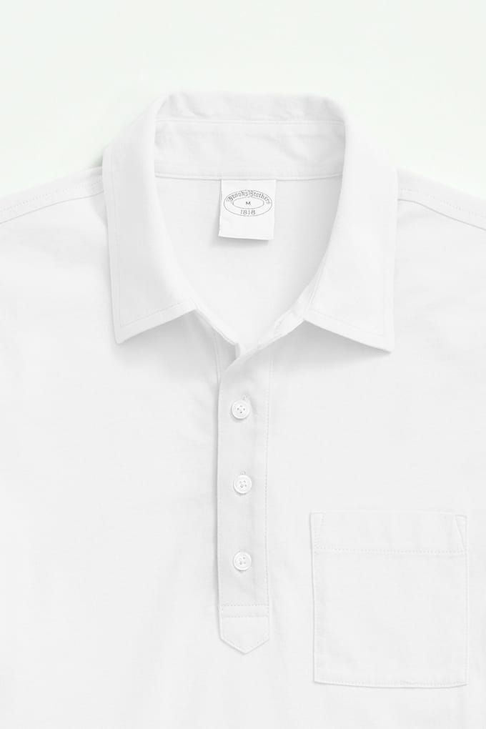 Brooks Brothers Jersey Polo White Größe: XXL | Poloshirts Outlet | Herren | Weiß