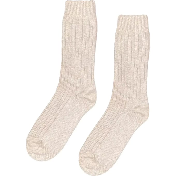 Wollen sokken Colorful Standard Merino Blend ivory white