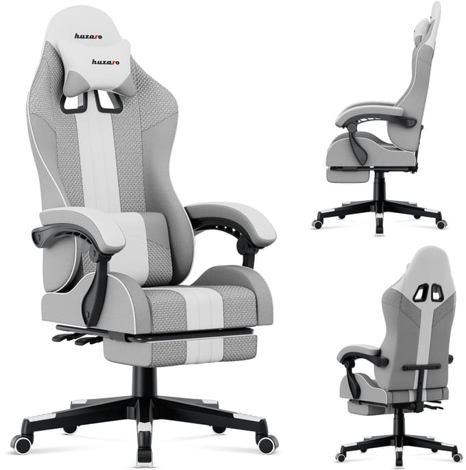 Huzaro Force 4.7 Ergonomische Gamestoel - Comfortabele Bureaustoel - White Mesh