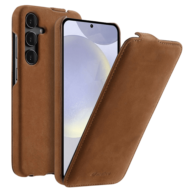 Melkco Samsung Galaxy S25 Leather Flip Case Bruin