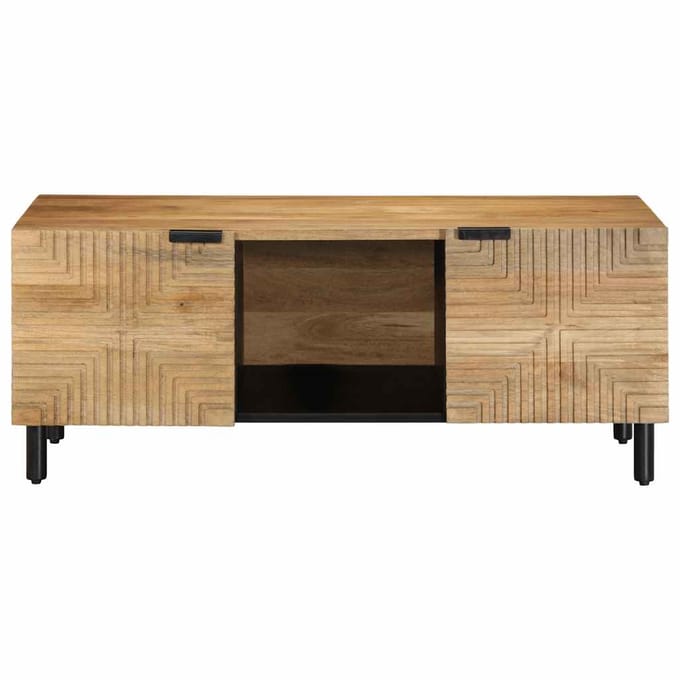 vidaXL - Salontafel - 100x54x40 - cm - massief - mango - bruin