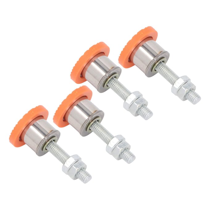 4 Pièces Patin de Pied de Machine de Coupe Acier Inoxydable PVC Antidérapant Support Stable Robuste Mise à Niveau