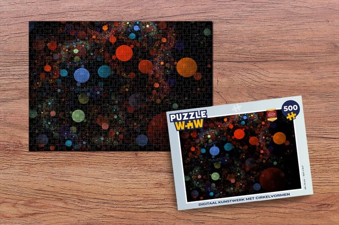 Puzzel Cirkel - Patronen - Kleuren - Zwart - Legpuzzel - Puzzel 500 stukjes