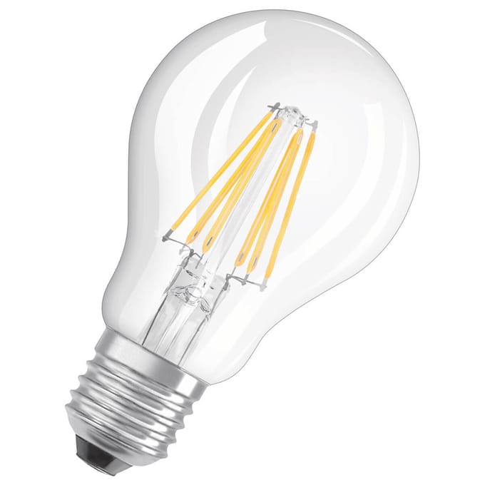 OSRAM LED filament lamp E27 7W, warmwit, set van 3