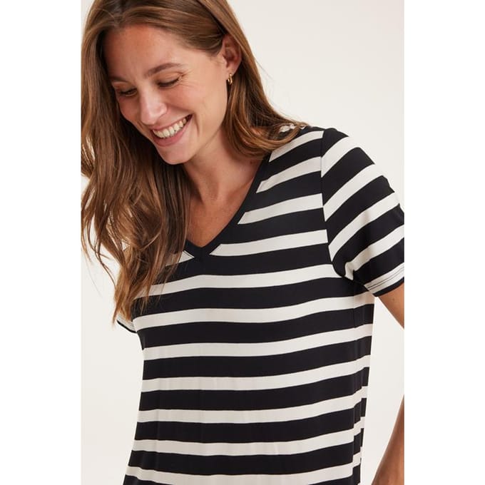 DIDI Dames T-shirt Stripey Black stripe maat 36