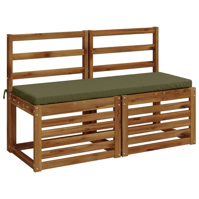vidaXL - Bankkussen - SOEST - 100% - Polyester - Olijfgroen - 110 - x - 40 - x - 5 - cm
