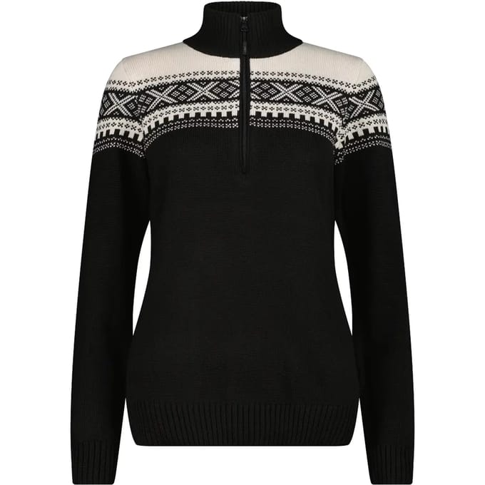 Vrouwelijke half zip pull CMP Wooltech
