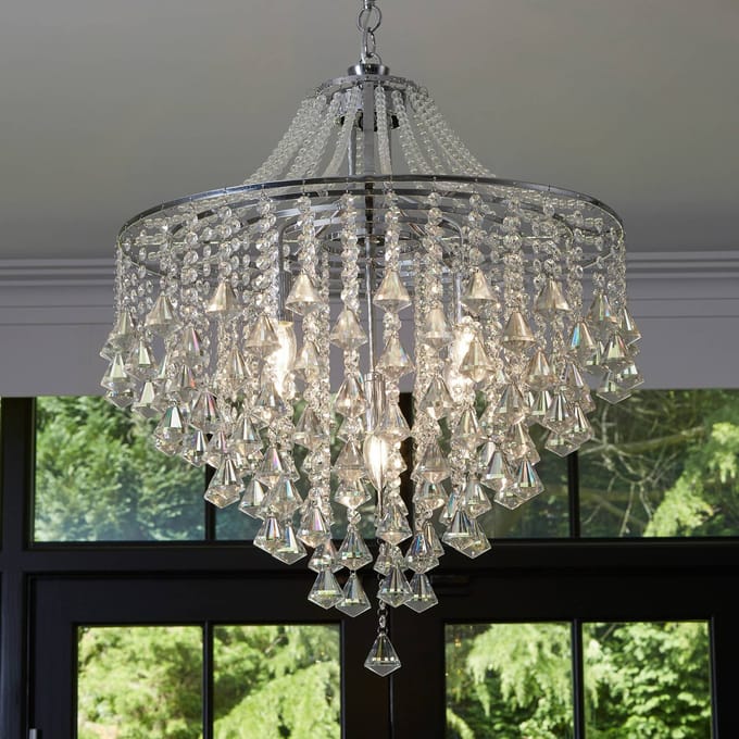 Searchlight Dorchester kroonluchter, kristal, 5-lamps, Ø 64 cm, E14