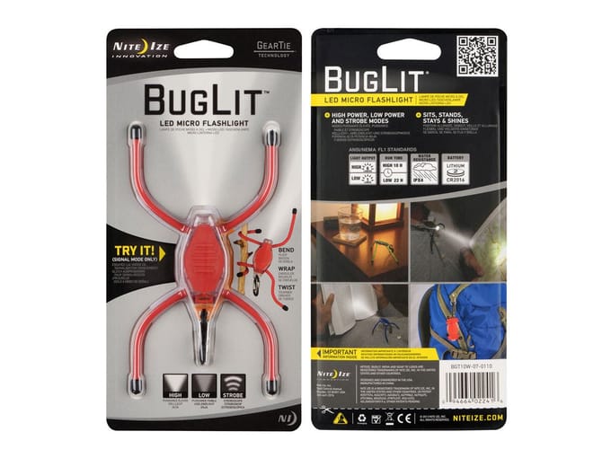 Nite Ize  BugLit LED Micro Zaklamp/zaklantaarn Rood BGT10W-07-0110