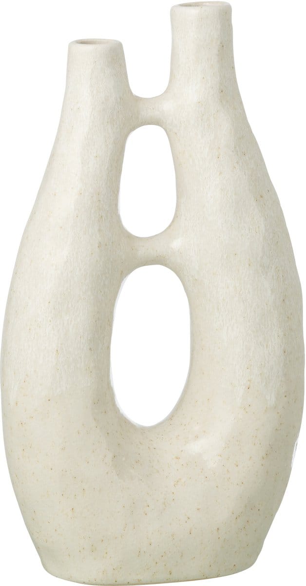 J-Line vaas Jeanne - steengoed - wit - large