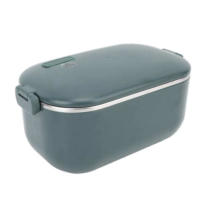 Elektrische Lunchbox 48W 1L Capaciteit Efficiënte Gelijkmatige Verwarming Wasbaar Draagbare Voedselwarmer voor Reizen L gray
