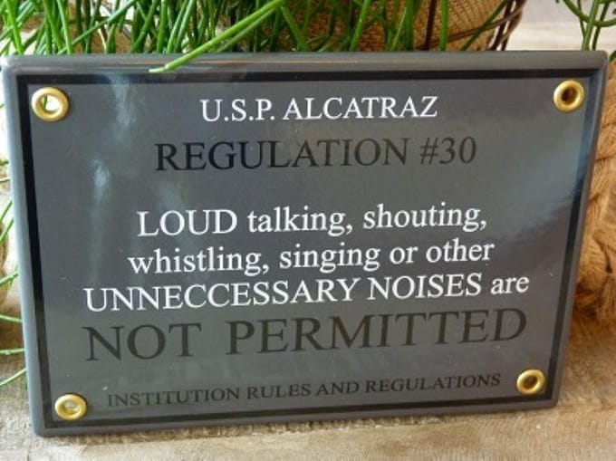 Emaille Bord \'u.s.p. Alcatraz\'