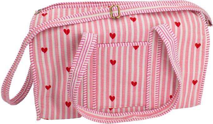 StarGems - Sporttas - Katoen - Roze Hartjes