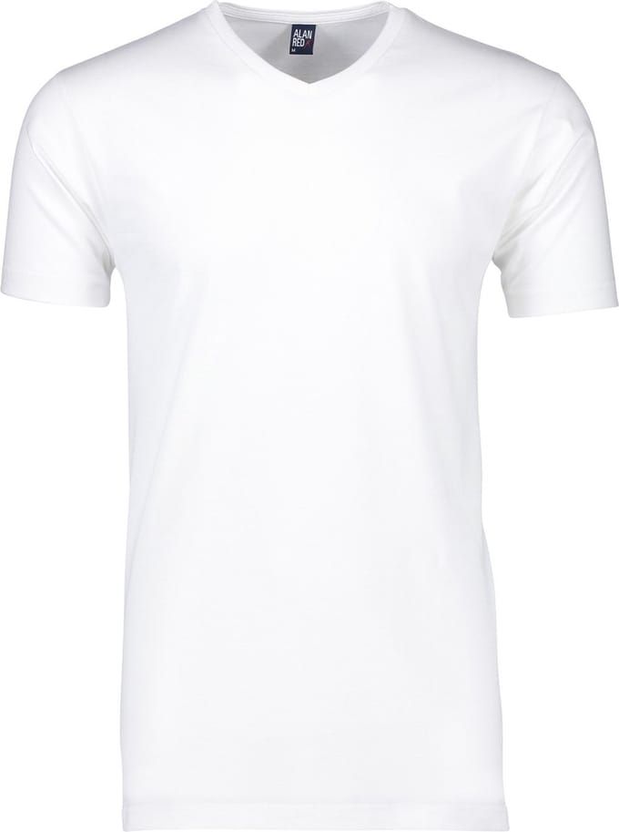 Alan Red 3-pack t-shirts West Virginia v-hals wit - 48