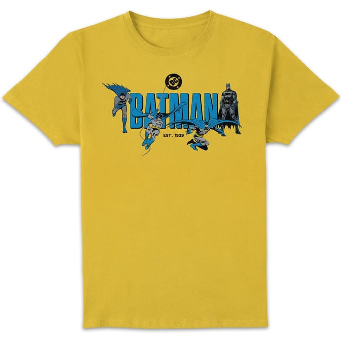 DC Comics Justice League Batman Through The Ages Unisex T-Shirt - Yellow - M