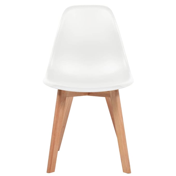 vidaXL - Eetkamerstoelen - 4 - st - kunststof - wit