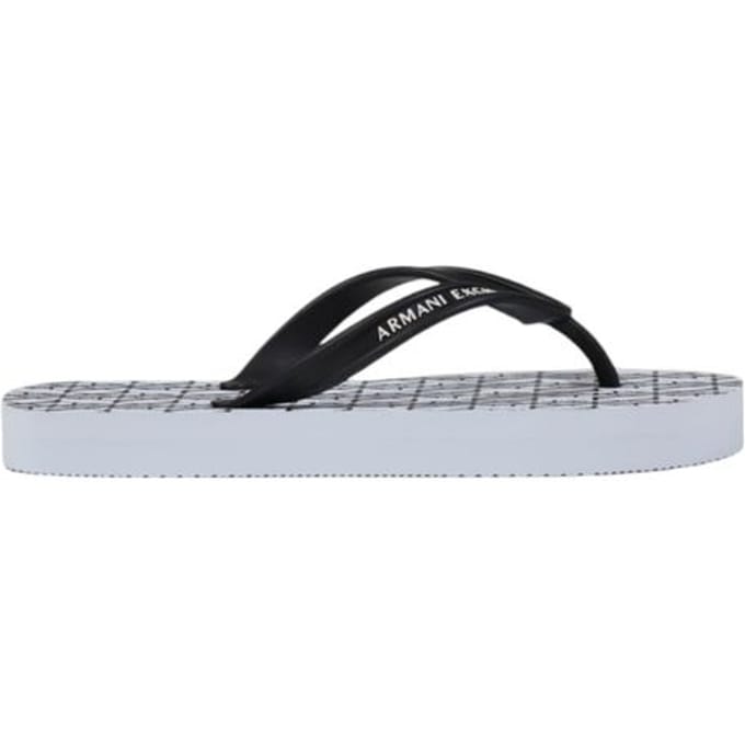 Armani Exchange Witte Rubber Flip-Flops Sandalen
