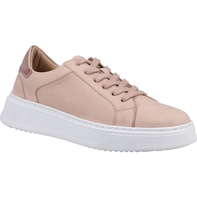Hush Puppies Camille Leren Damestrainers Blush
