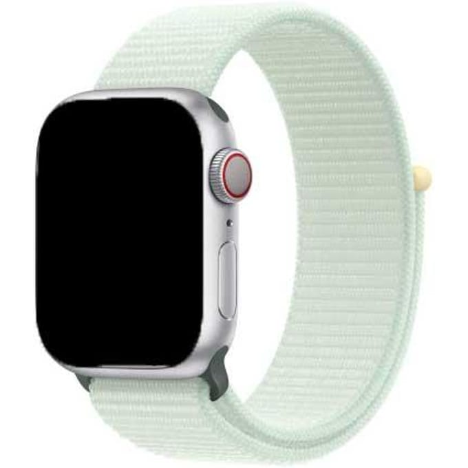 2+2 | Apple Watch Bandje Nexora - Geweven - Nylon - Zacht Mintgroen