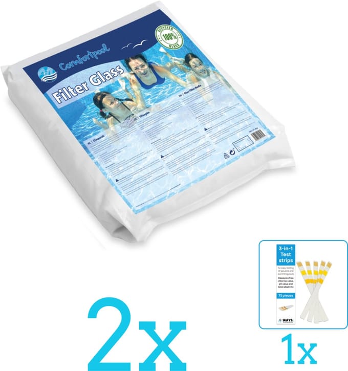 Comfortpool Glasparels - Voor Filterpomp - 20kg - Volumebundel - Filterglas - 2-delig