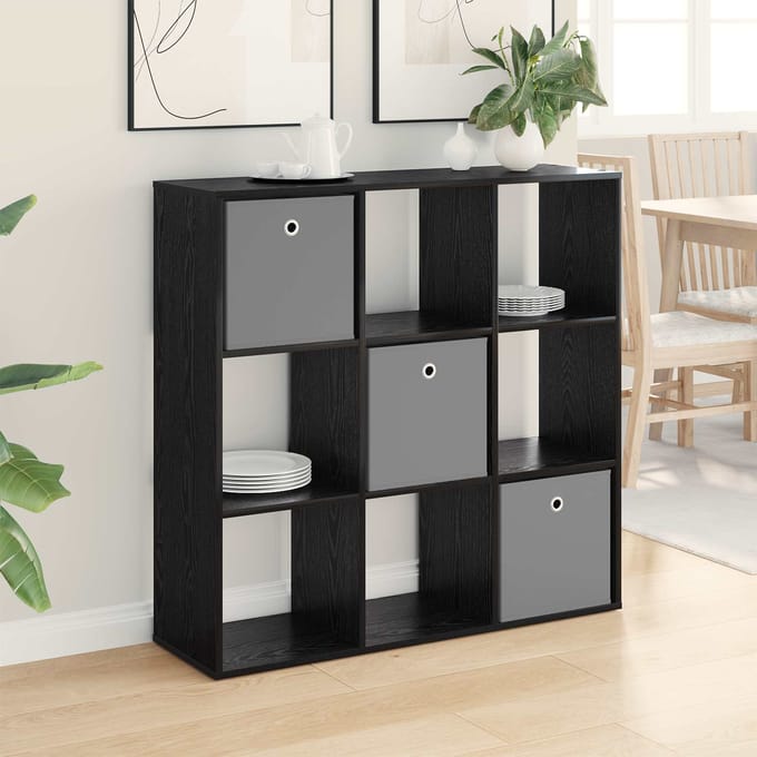 vidaXL - Dressoir - Zwart - Eiken - 102 - x - 31 - x - 99,5 - cm