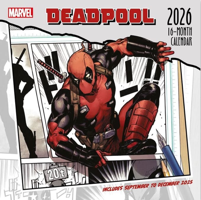 Deadpool 2026 Muurkalender Unisex Muurkalender - meerkleurig - Standard