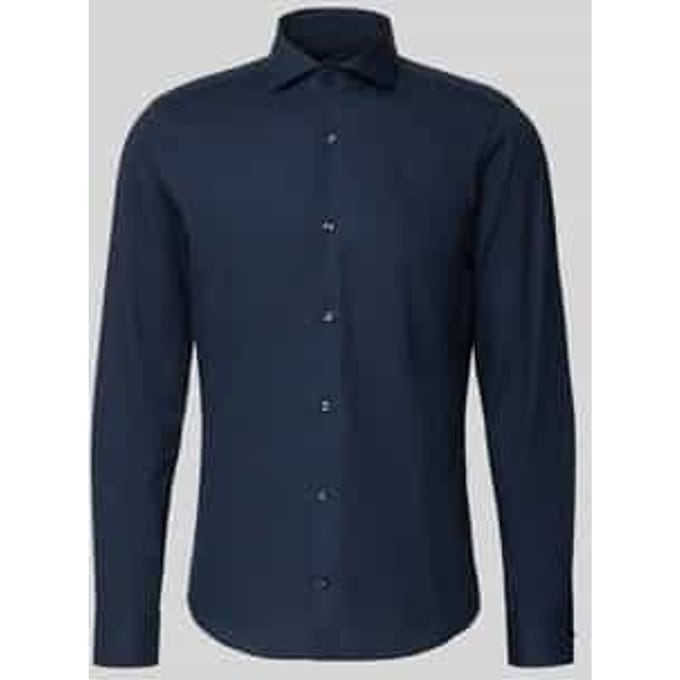 Slim fit zakelijk overhemd met haaikraag