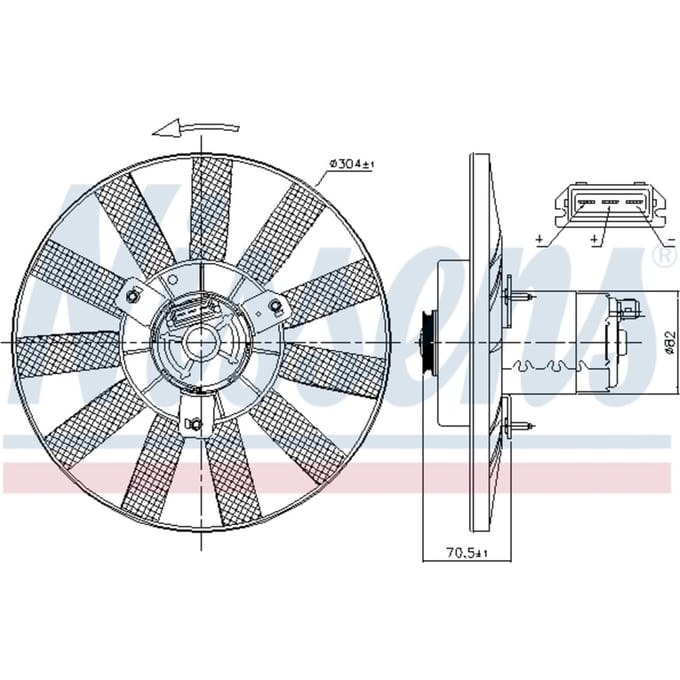 Koelventilatorwiel, motorkoeling NISSENS 85539