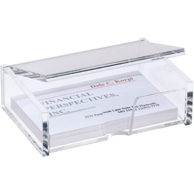 Visitekaartbox Sigel VA112 voor 80 kaarten 90x58mm acryl glashelder