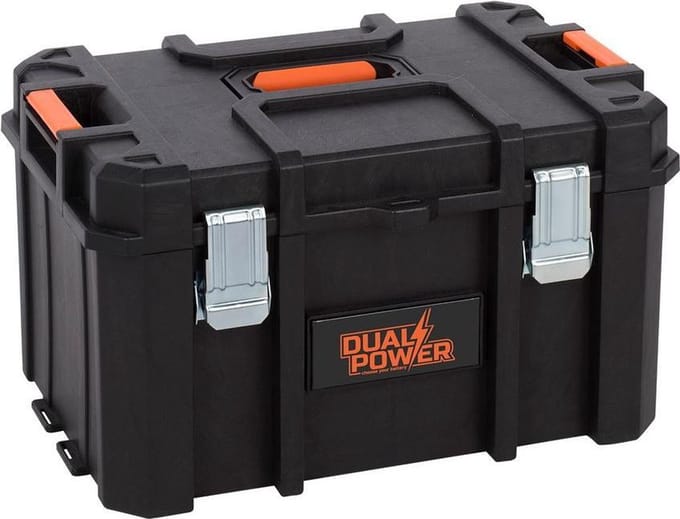 Dual Power Gereedschapskist POWDPTB02 - Groot formaat - B37,1xL52,8XH28,4 cm- Gereedschap