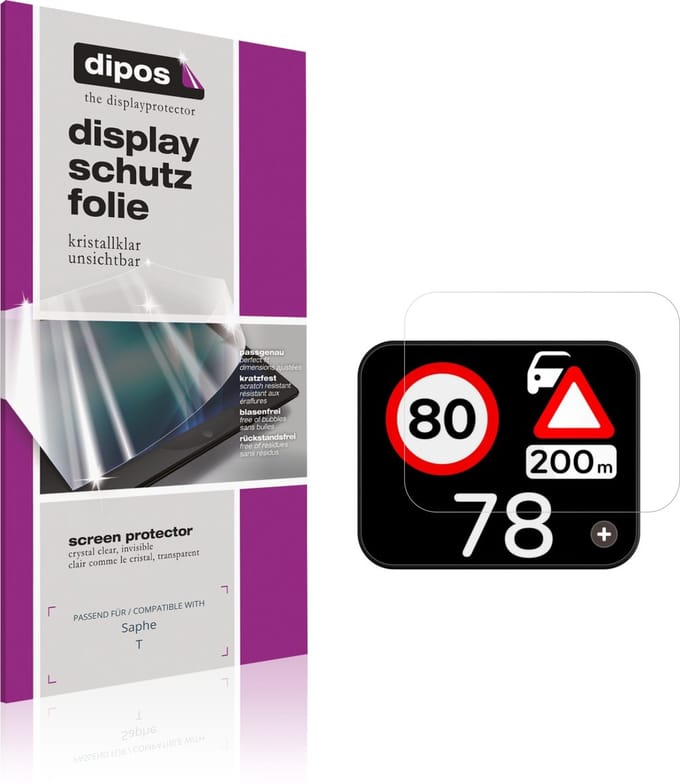dipos – 2x Beschermfolie geschikt voor Saphe T | Krasbestendige & heldere Screenprotector Ultra-Thin