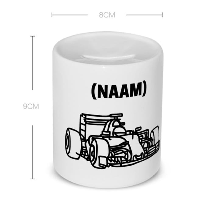 Akyol - formule 1 met eigen naam Spaarpot - Auto rijden - auto liefhebbers - autosport - 350 ML inhoud