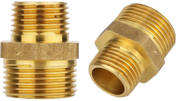 Dailygoods - Messing Zeskantnippels voor Pijpfittingen