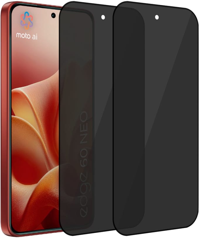 ChiGuard Privacy Screenprotector 2x geschikt voor Motorola Edge 60 Neo Screenprotector - Beschermglas - Privé GuardCover