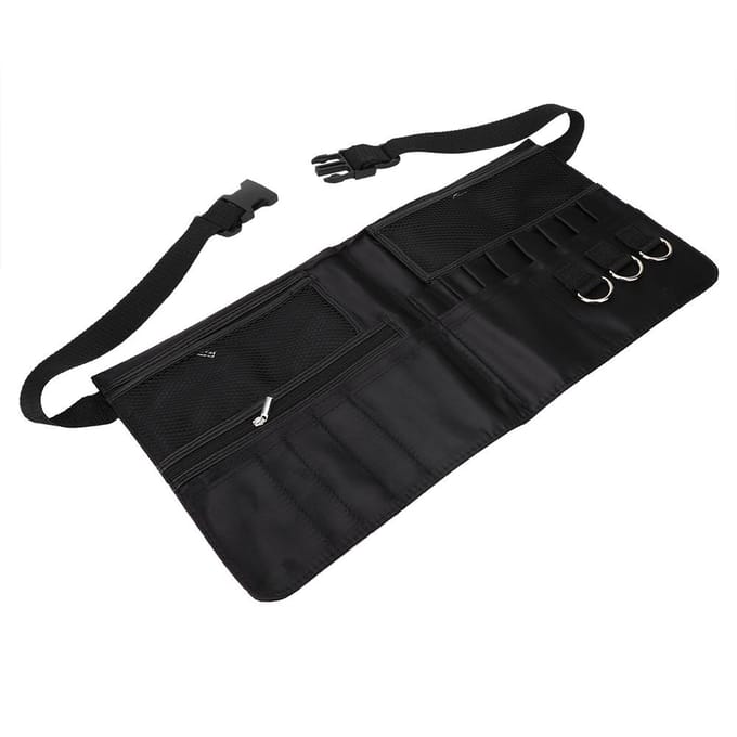Professionele Make-up Kwast Tool Horloge Sieraden Opbergtas Hoes Taille Tas black