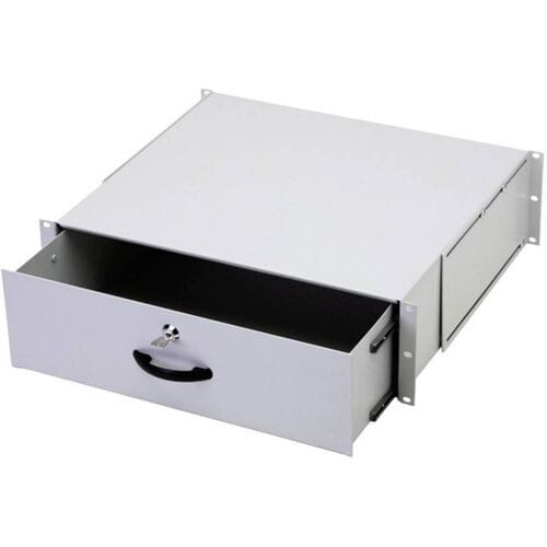 Digitus DN-19 KEY-3U 19 inch Schuiflade voor patchkast 3 HE Uittrekbaar Grijs-wit (RAL 7035)