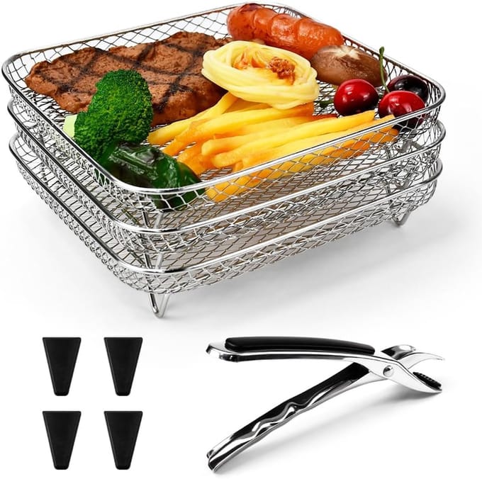 Ronde Elektrische Grill met Drie Verdiepingen - Compact Tafelmodel