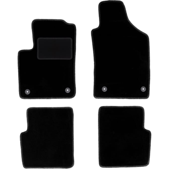 Zwarte veloursmatten voor: Fiat 500 FL hatchback (2013-2019)