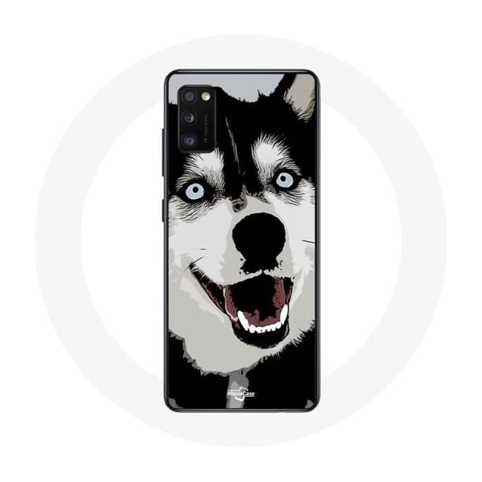 Samsung Galaxy A41 hoesje Siberische husky blauwe ogen