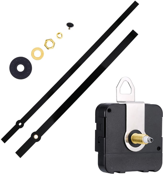 DIY-uurwerk met wijzers en accessoires