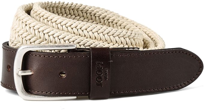 Joop! Jeans Riem Leder - Jongens - 100 cm - offwhite